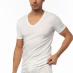 MINERVA ΑΝΔΡΙΚΗ Φανέλα Kοντό Μανίκι 'V' - 2 Τεμάχια Comfort 2-3756