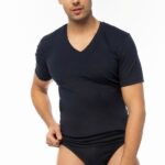 MINERVA ΑΝΔΡΙΚΗ Φανέλα Kοντό Μανίκι 'V' - 2 Τεμάχια Comfort 2-3759