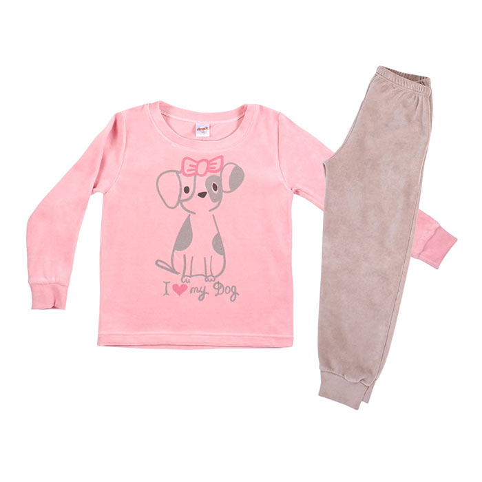Minerva Children's Cotton Pyjamas Puppy Love