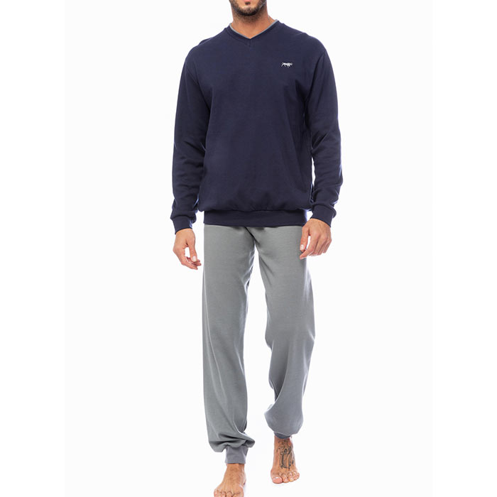 Minerva Men's Pyjamas Signature Minimal V- Neck