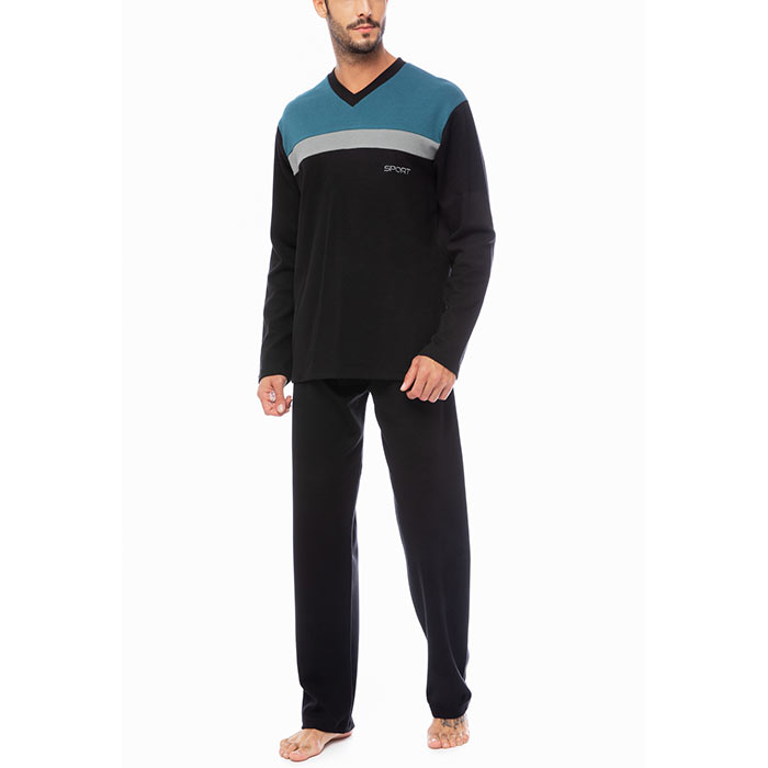 Minerva Men's Pyjamas Sport Colorful V-Neck