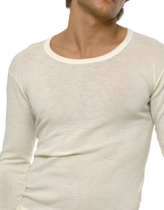 Helios Men's T-shirt with long sleeves and round neck 100% Wool