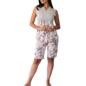 Galaxy Women's Summer Pajamas with Bermuda Shorts