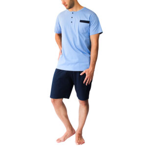 Galaxy Men's Summer Pyjamas 3 Piece Set (Shorts & Long Pants) 