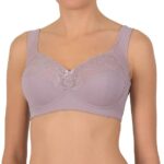 NATURANA BRA for large breasts with soft lace top, wide strap in CUP E