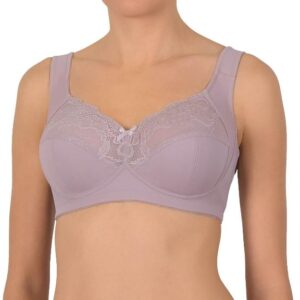 NATURANA BRA for large breasts with soft lace top, wide strap in CUP E
