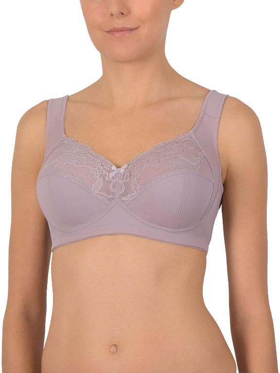 NATURANA BRA for large breasts with soft lace top, wide strap in CUP E-0 NATURANA BRA for large breasts with soft lace top, wide strap in CUP E
