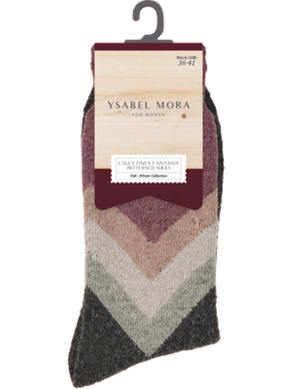 YSABEL MORA Women's Socks THERMAL/ANGORA with pattern