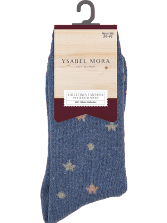 YSABEL MORA Women's Socks THERMAL/ANGORA with pattern-0 YSABEL MORA Women's Socks THERMAL/ANGORA with pattern