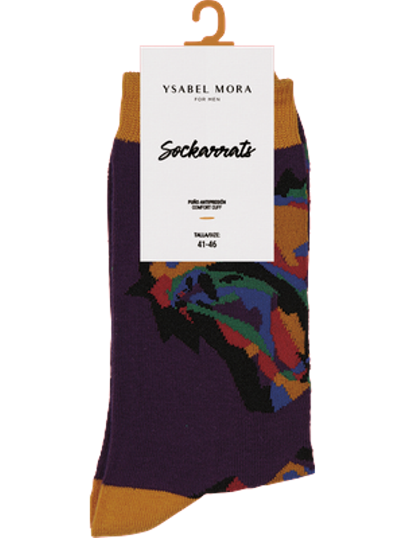 YSABEL MORA Men's sock Cotton with Sockarrats design-0 YSABEL MORA Men's sock Cotton with Sockarrats design