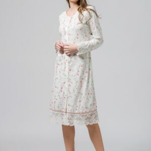 Harmony Printed nightgown with buttons all the way down