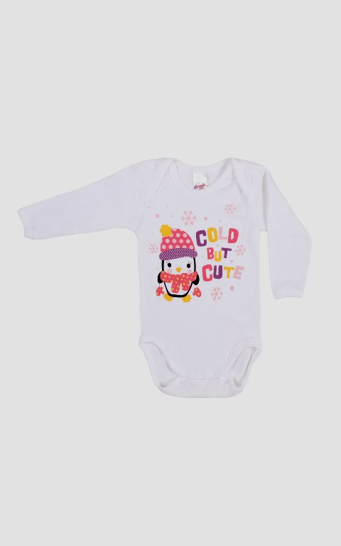 Minervakia Babies Cold But Cute Μακρυμάνικο Βρεφικό Φορμάκι 2-4747