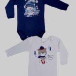 Minervakia Babies Snow Time Μακρυμάνικο Βρεφικό Φορμάκι 2 τμχ-0
