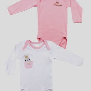 Minervakia Babies Princess Μακρυμάνικο Βρεφικό Φορμάκι 2τμχ-0