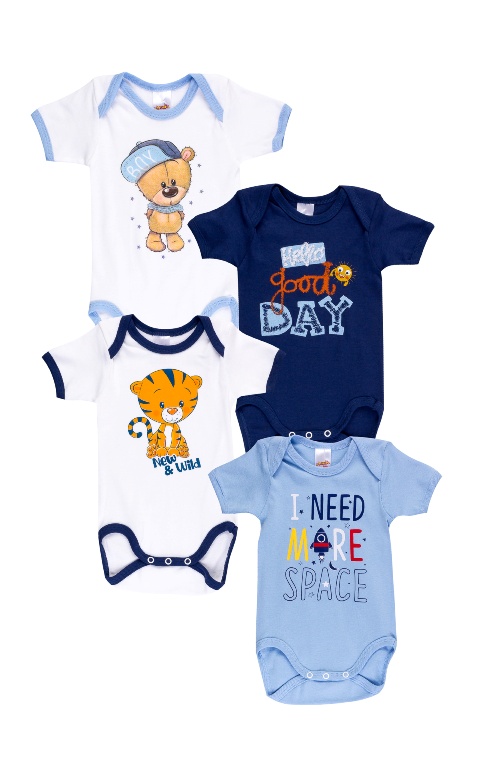 Minervakia Babies More Space Κοντομάνικο Βρεφικό Φορμάκι 4τμχ-0