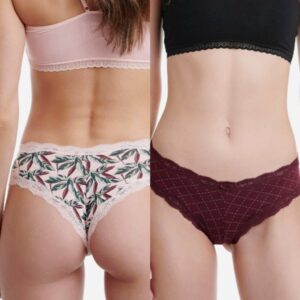 WALK WOMEN'S LACE BRIEF WITH PRINT BAMBOO 2PCS W2014print-0