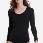 WALK ΓΥΝΑΙΚΕΙO TOP ΜΑΚΡΥ ΜΑΝΙΚΙ ΛΑΙΜΟΚΟΨΗ BAMBOO-5269