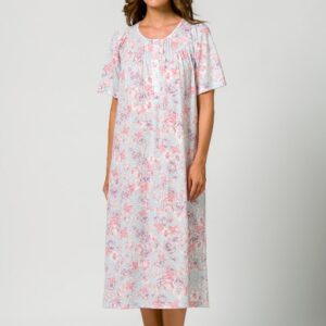 Harmony women's classic printed short sleeve nightgown