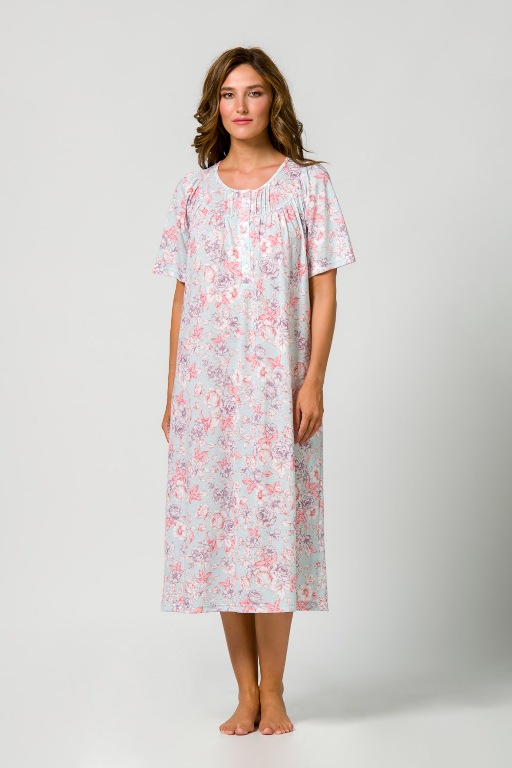 Harmony women's classic printed short sleeve nightgown