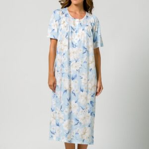 Harmony Women's Classic Short Sleeve Printed Nightgown