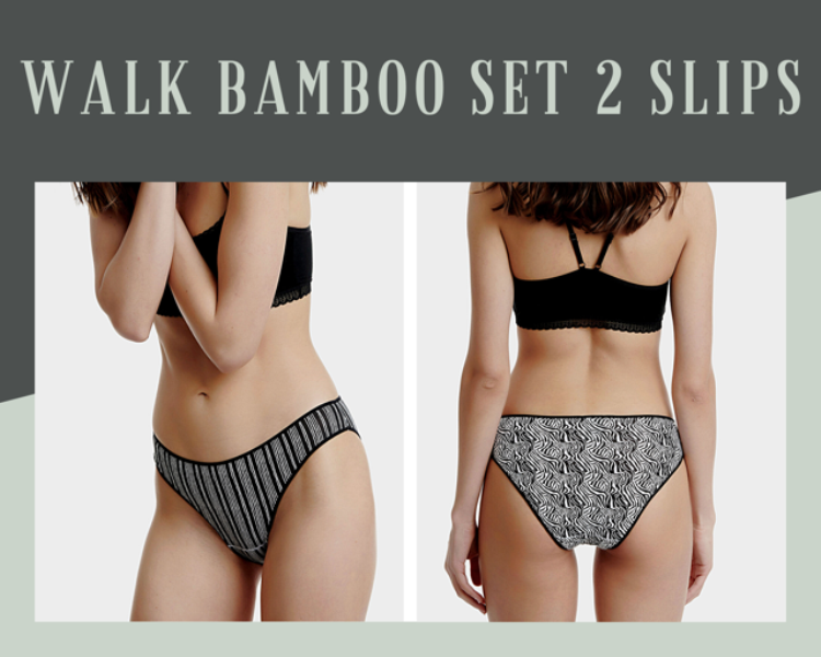 WALK WOMEN'S SLIP WITH PRINT BAMBOO 2PCS W2012-50-0