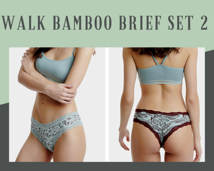 WALK WOMEN'S SLIP LACE BAMBOO 2PCS W2014-43-0