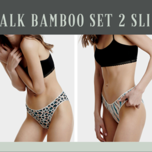 WALK WOMEN'S SLIP WITH PRINT BAMBOO 2PCS W2012-47-0