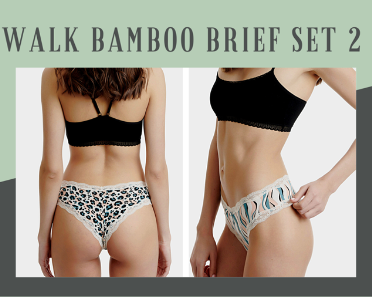 WALK WOMEN'S BRIEF LACE BAMBOO 2PCS W2014-42-0
