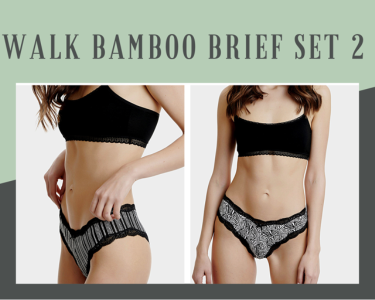WALK WOMEN'S BRIEF LACE BAMBOO 2PCS W2014-45-0