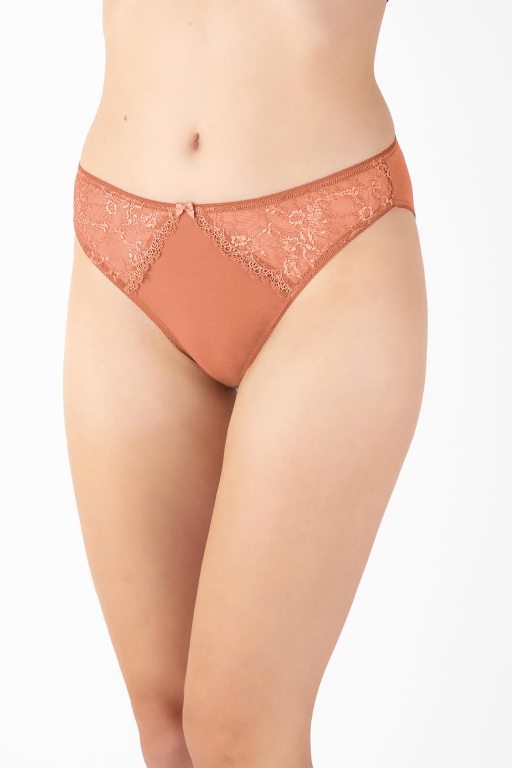 Elite Form Γυναικείο εσώρουχο βαμβακερό Slip 2/4 LACE.-6009