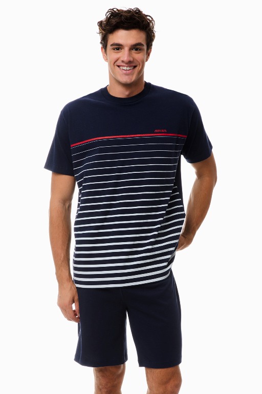 Minerva Short Sleeve Men's Pyjamas Stripes SS21-0 Minerva Short Sleeve Men's Pyjamas Stripes