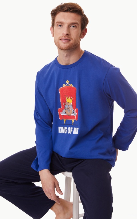 Minerva Men's Pyjamas King / Beer W21/22-0 Minerva Men's Pyjamas King / Beer
