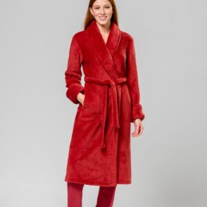Harmony Γυναικεία Ρόμπα σταυρωτή fleece μονόχρωμη W21/22 -6787