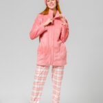 Harmony Γυναικεία Ζακέτα fleece μονόχρωμη με γιακά W21/22 -0