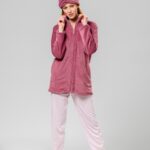 Harmony Γυναικεία Ζακέτα fleece μονόχρωμη με γιακά W21/22 -6791