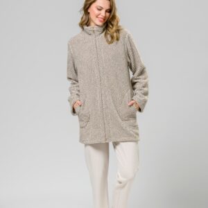 Harmony Women's Bear monochrome fleece jacket