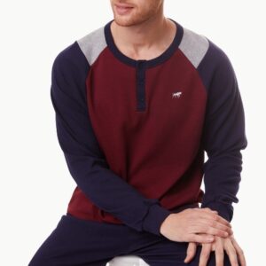 Minerva Men's Bull Reglan pyjama with placket