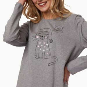 Minerva Women's Cotton Pyjamas Love / Cat