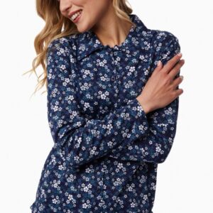 Minerva Printed Button Up