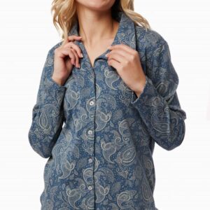 Minerva Printed Button Up