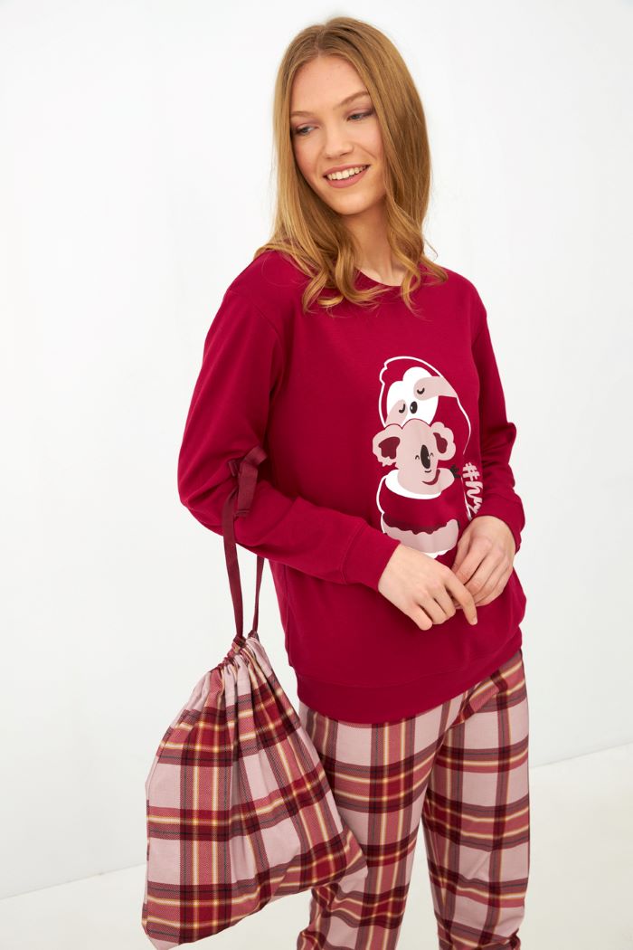 103924 HARMONY PYJAMAS with Pattern and Checked Pants W22/23