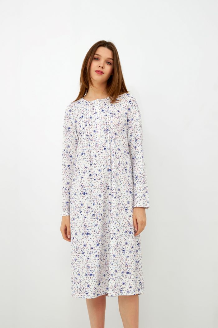 303810-3 Harmony Nightgown PRINTED with buttons W22/23