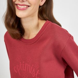 HARMONY Γυναικείο SET Φούτερ Homewear Μονόχρωμο Optimist ROTTEN APPLE W24/25